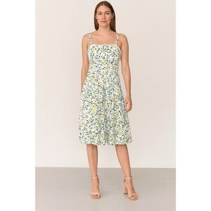 TRISTAN Lemon Citrus Print Cotton Sundress